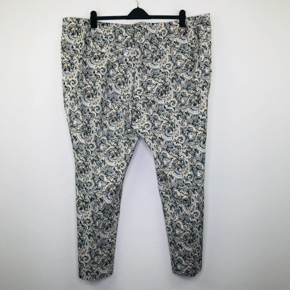 Isaac Mizrahi Live Women's 30W Pants Black Beige Ikat Paisley Slim NWOT CP12 - Picture 5 of 5